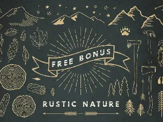 Timber Hitch Font + Bonus Nature Elements