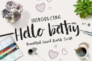 Hello Bethy Hand Brush font