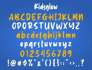 Kidsglow font