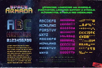 Space Armada - A Retro Future Font