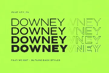 Downey - Powerful Wide Sans font