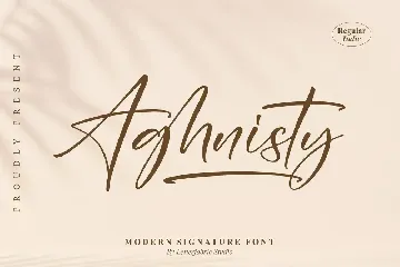 Aghnisty Modern Signature Font