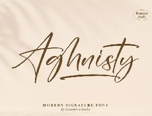 Aghnisty Modern Signature Font