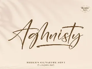 Aghnisty Modern Signature Font