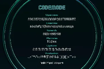 Codemode - Hexagonal Techno Scifi Neon Font