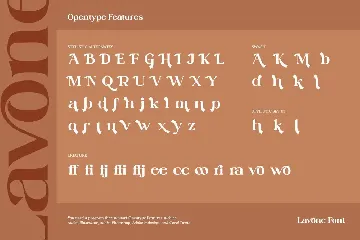 Lavone font