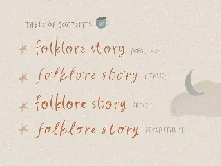 Folklore Story - Cute Font