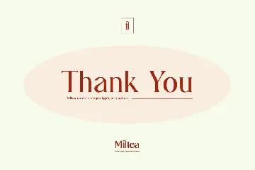 Miltea Ligature Serif Typeface font