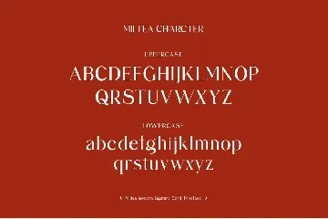 Miltea Ligature Serif Typeface font