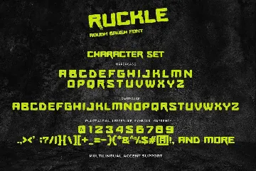 RUCKLE - Rough Brush Font