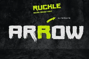 RUCKLE - Rough Brush Font