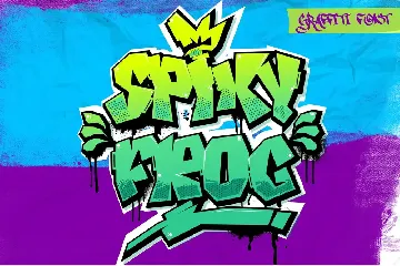 Spiky Frog - Sharp Graffiti Font