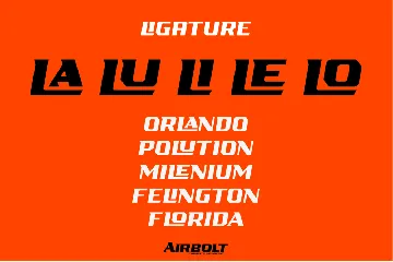 AIRBOLT font