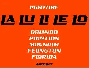 AIRBOLT font