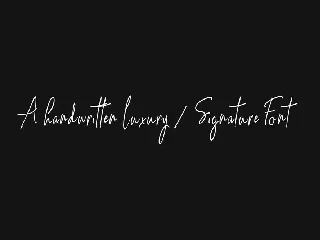 Bertha Castel - Handmade Luxury / Signature Font