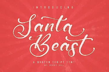 Santa Beast Modern Script Font