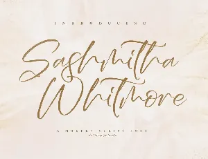 Sashmitha Whitmore Modern Script Font