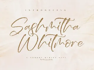 Sashmitha Whitmore Modern Script Font