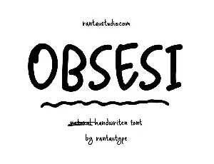 Obsesi Natural Handwritten font