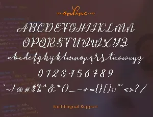 Online Script | Modern Calligraphy font