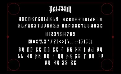 Velskud font