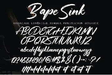 Bape Sink font