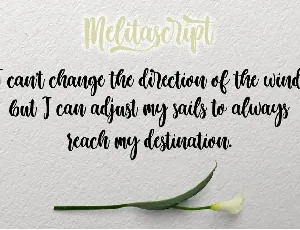 Melita Script font