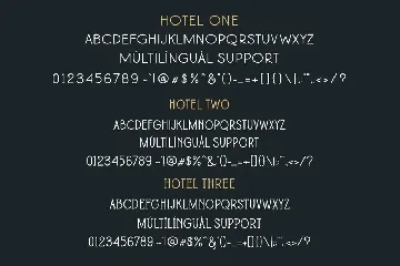 Hotel Modern Font Family