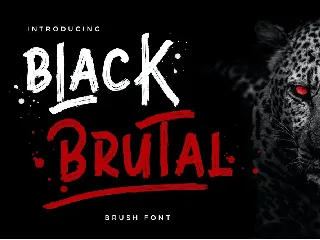 Black Brutal Brush Font