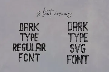 Dark Type Brush & SVG Font