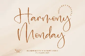 Harmony Monday Handwritten Script Font