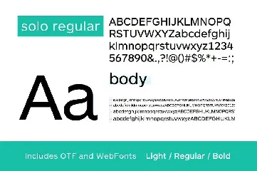 SOLO - Authentic Sans-Serif Typeface + WebFonts