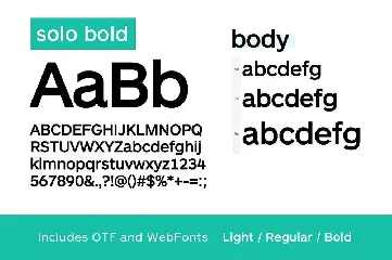 SOLO - Authentic Sans-Serif Typeface + WebFonts