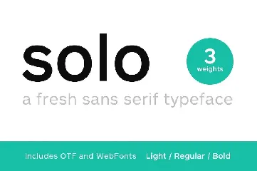 SOLO - Authentic Sans-Serif Typeface + WebFonts