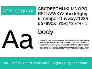 SOLO - Authentic Sans-Serif Typeface + WebFonts