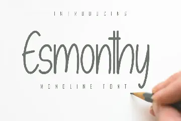 Esmonthy - Monoline Font