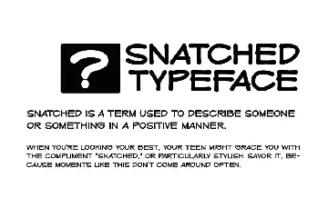 SNATCHED font