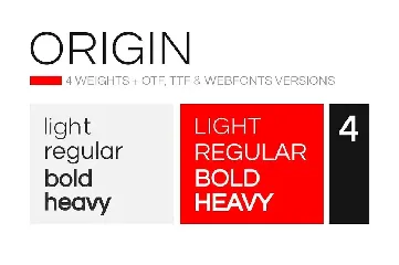 ORIGIN - Modern Sans-Serif Typeface + Web Fonts