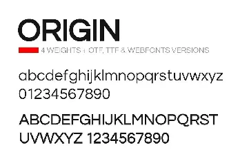 ORIGIN - Modern Sans-Serif Typeface + Web Fonts