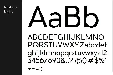 PREFACE Sans-Serif Typeface + WebFonts