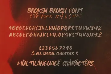 Broken Bold Brush Font