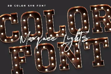 Marquee Lights - 3D Color SVG Font