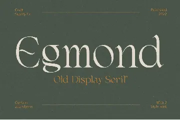 Egmond - Old Display Serif font