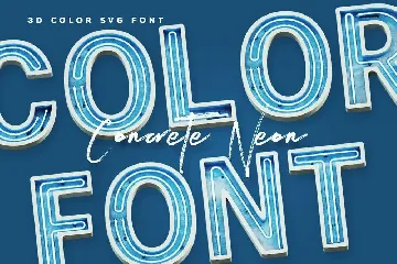 Concrete Neon - Color SVG Font