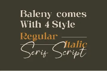 Baleny Elegant Font Duo