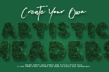 Grass Bold - 3D Color SVG Font