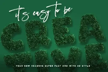 Grass Bold - 3D Color SVG Font