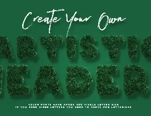 Grass Bold - 3D Color SVG Font