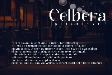 Celbera Coelogyne - Serif Font