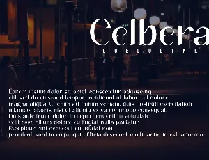 Celbera Coelogyne - Serif Font